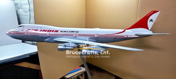 Model of B747-100 Air India Old livery with detailed craftsmanship.